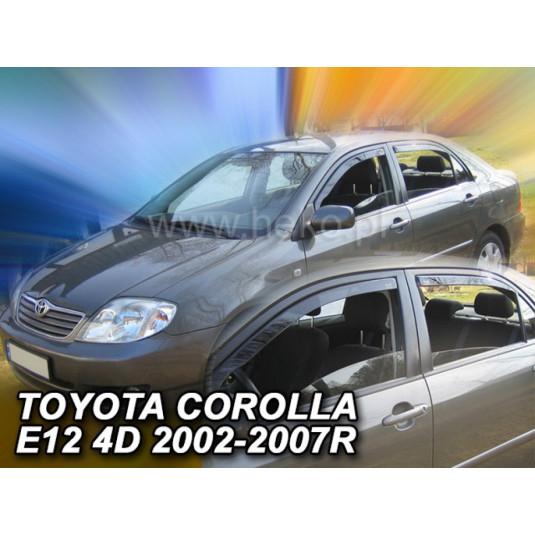 Дефлектори TOYOTA Corolla 4/5D (+задни) Седан (2002-2007)
