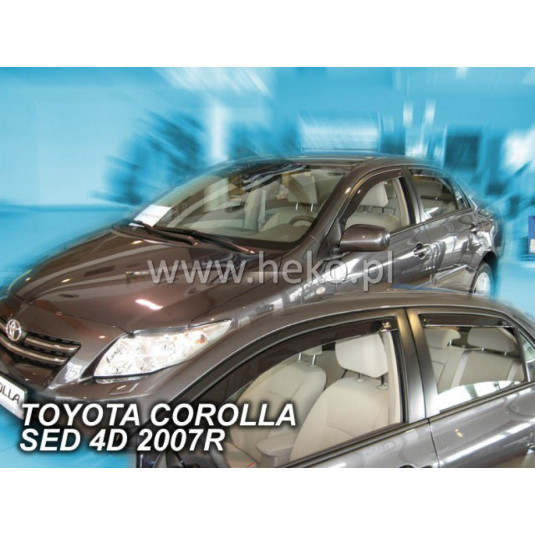 Дефлектори TOYOTA Corolla 4D (+задни) Sedan (2007-2013)