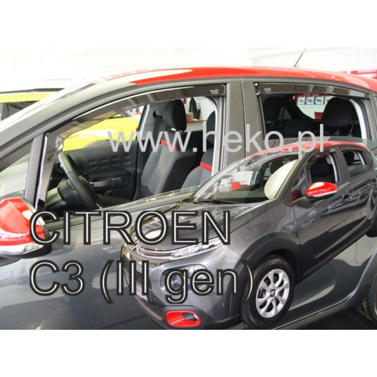 Дефлектори CITROËN C3 III 5D (+задни) (от 2017)