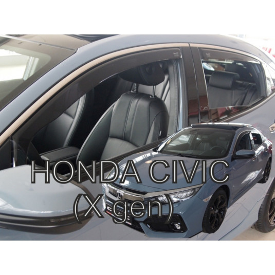 Дефлектори HONDA Civic X 5D HTB (+задни) (от 2017)