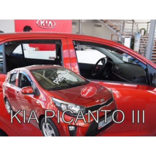 Дефлектори KIA Picanto III 5D (+задни) (от 2017)