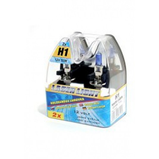 Халогенна крушка H1 12V 55W БЯЛА LASER 2бр.