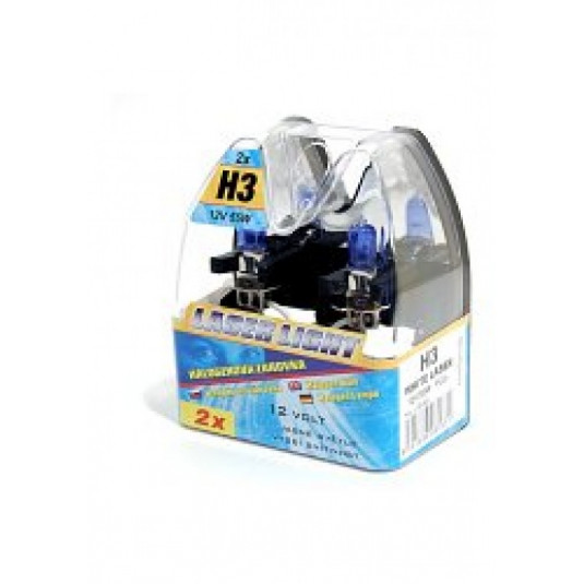 Халогенна лампа H3 12V 55W БЕЛ ЛАЗЕР 2бр