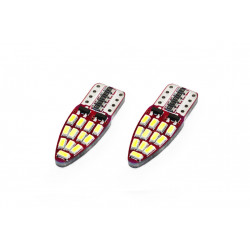 LED крушки CANBUS 24SMD 3014 T10e (W5W) White 12V (2бр.)