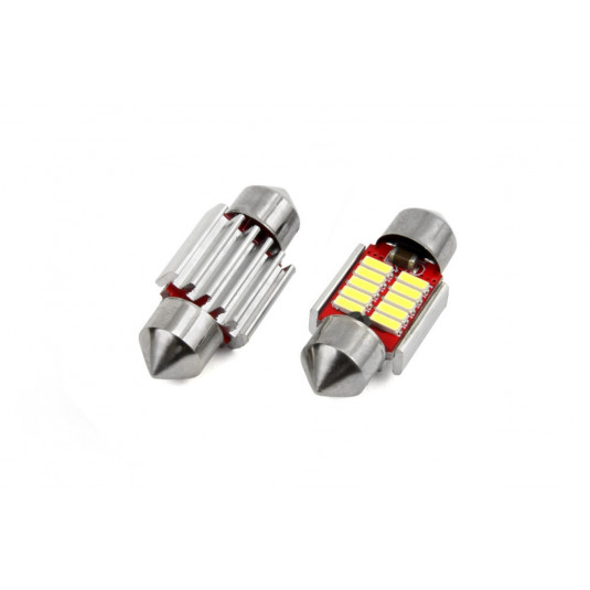 LED крушки CANBUS 10smd 4014 Festoon 31mm White 12V/24V (2 броя)