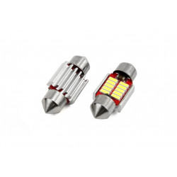 LED крушки CANBUS 10smd 4014 Festoon 31mm White 12V/24V (2 броя)
