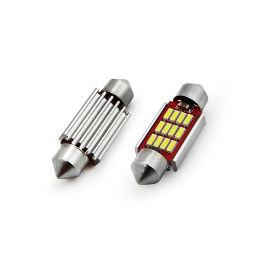 LED лампи CANBUS 12SMD 4014 Festoon 36mm White 12V-24V (2бр.)