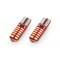 LED лампи CANBUS 24SMD 3014 T10e (W5W) SILCA White 12V (2бр.)