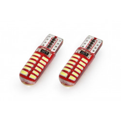 LED лампи CANBUS 24SMD 3014 T10e (W5W) SILCA White 12V (2бр.)
