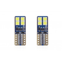 LED крушки CANBUS 8SMD 2835 T10e (W5W) White 12V/24V (2бр.)