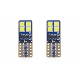 LED крушки CANBUS 8SMD 2835 T10e (W5W) White 12V/24V (2бр.)