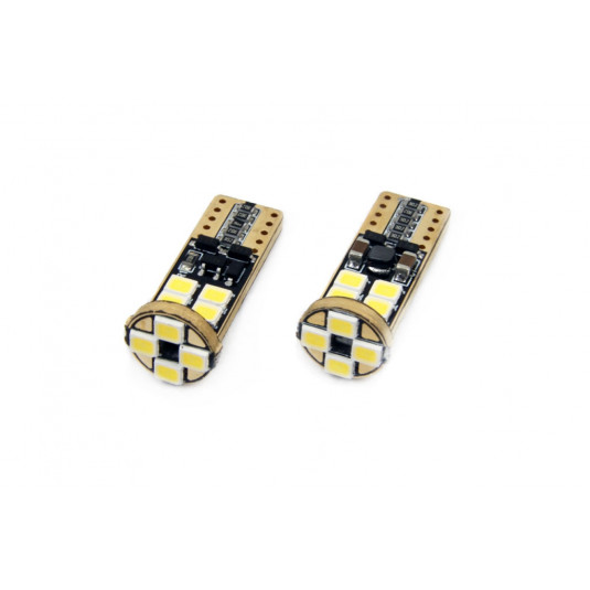 LED лампи CANBUS 12SMD 2835 T10e (W5W) White 12V/24V (2 бр.)