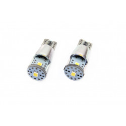 LED жаровки CANBUS 3SMD 2835 T10e (W5W) ALU White 12V/24V (2бр.)