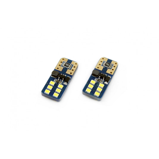 Светодиодни крушки CANBUS 12SMD UltraBright 2016 T10e (W5W) White 12V/24V (2 бр.)