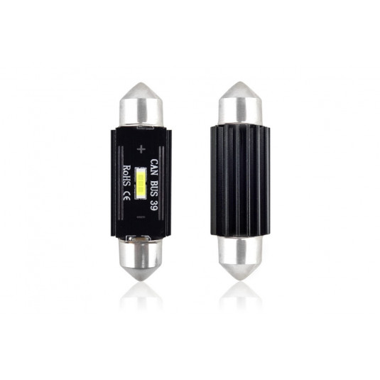 LED крушки CANBUS 1 SMD UltraBright 1860 Festoon 39mm White 12V/24V (2бр.)