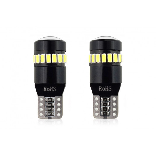 LED жарулки CANBUS 18SMD 3014 + 1SMD 1SMD T10 W5W White 12V/24V (2бр.)