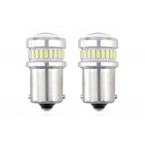 LED жарулки CANBUS 3014 24SMD + 3030 6SMD 1156 (R5W, R10W) P21 White 12V/24V (2бр.)