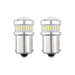 LED жарулки CANBUS 3014 24SMD + 3030 6SMD 1156 (R5W, R10W) P21 White 12V/24V (2бр.)