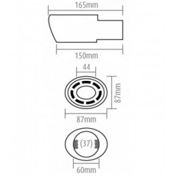 Накрайник на издувната система (Ø издухване до 54mm) V8