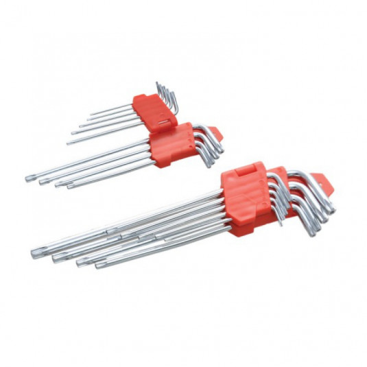Комплект ключове torx 9 бр. дълги 230mm