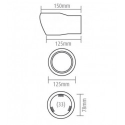 Накрайник на изпускателната тръба (Ø на изпускателната тръба до 72mm)