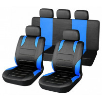 Калъфи за седалки комплект 9бр. SPORT синьо AIRBAG