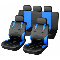 Калъфи за седалки комплект 9бр. SPORT синьо AIRBAG