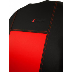 Автомобилна тапицерия Exclusive Leather червено-черна (кожа)