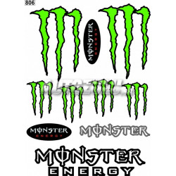 Комплект стикери Monster зелени