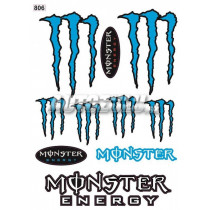 Комплект стикери Monster синьо