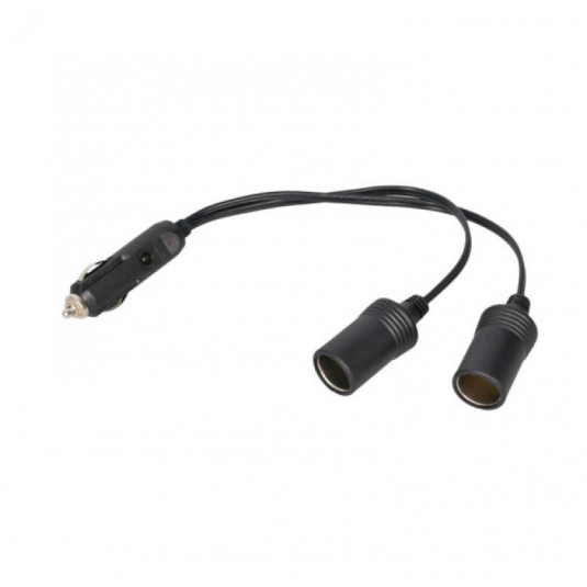 Удължителен кабел 2-розетки 12/24V 25cm