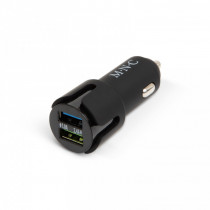 Адаптер за автомобилния запалител -2xUSB-черен