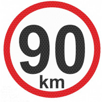 Светлоотразителен стикер голям - 90km