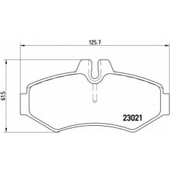 Комплект спирачни накладки, дискова спирачка P50020 BREMBO