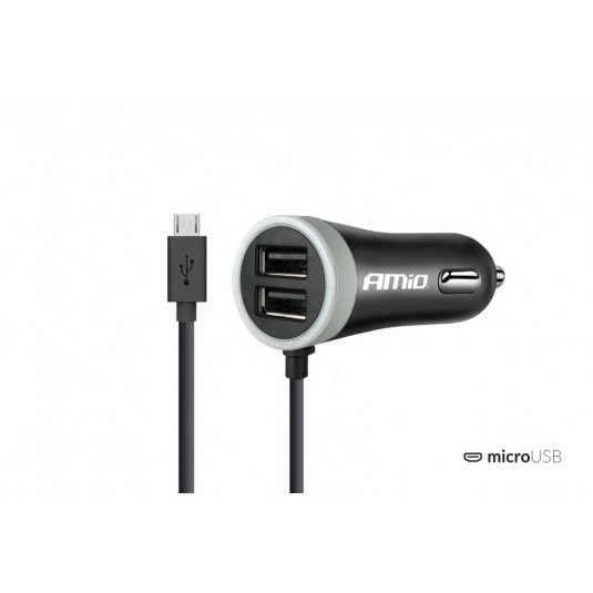 Зарядно устройство за автомобил 12/24V Micro USB + 2x USB 2.4A PCH PRO-01