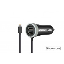 Автомобилна зарядка 12/24V iPhone + 2x USB 2.4A PCH PRO-02