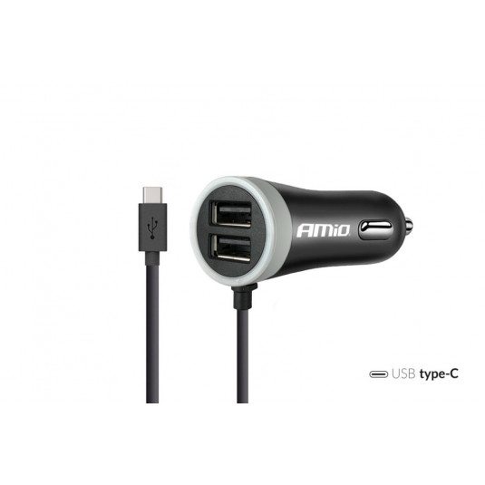 Зарядно устройство за автомобил 12/24V USB Type C + 2x USB 2.4A PCH PRO-3