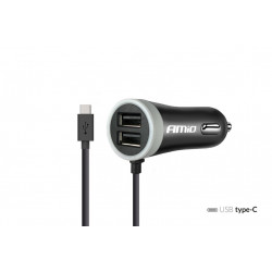 Зарядно устройство за автомобил 12/24V USB Type C + 2x USB 2.4A PCH PRO-3