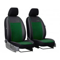 Автомобилни тапицерии Exclusive Alcantara 1+1 предни (Alcantara-кожа) зелено-черни