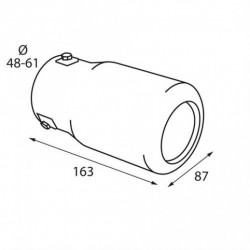 Наконечник на изпускателната система (Ø изпускателна до 61mm) TS-63