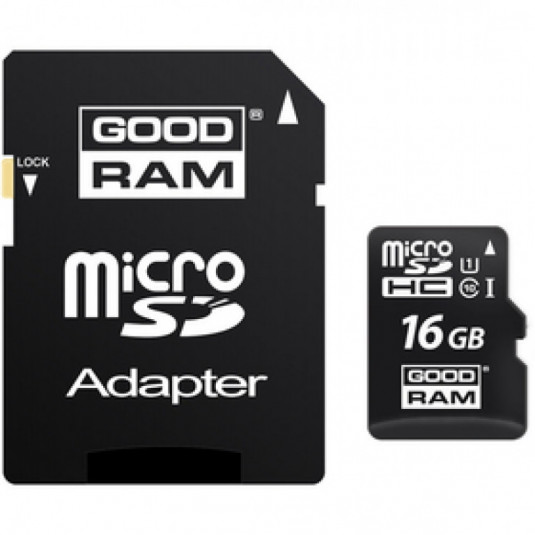 Карта памет MicroSDHC 16GB CL10 UHS1 + адап.