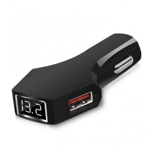 USB зарядно устройство 4.2A с индикатор на напрежението