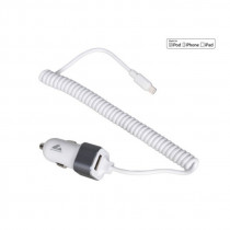 Зарядно Lightning кабел+USB 12/24V