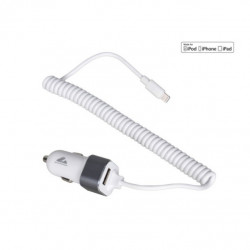Зарядно Lightning кабел+USB 12/24V