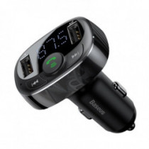 BASEUS FM предавател T тип Bluetooth 2xUSB microSD, черен