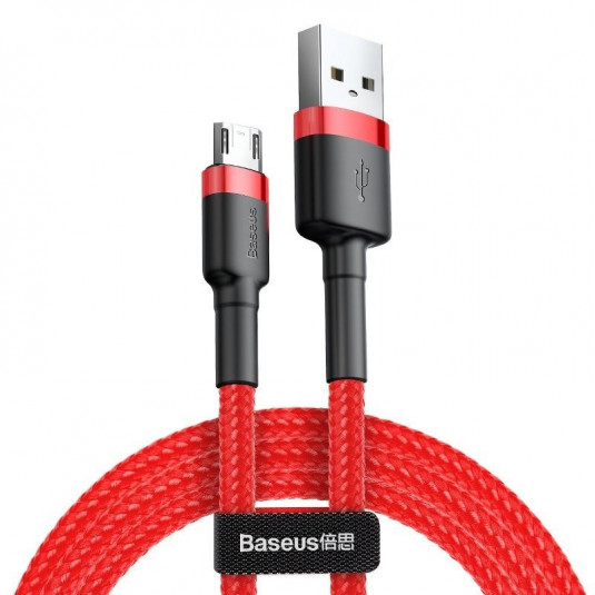 Кабел USB към micro USB BASEUS Cafule 1,5A 200cm червен