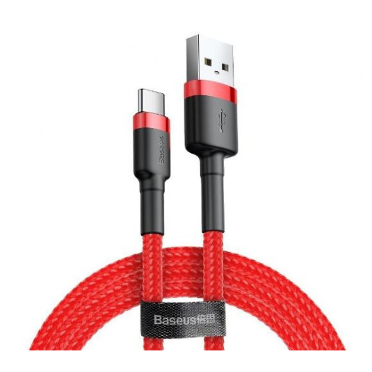 USB кабел на USB-C BASEUS Cafule 1,5A 100cm червен