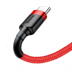 USB кабел на USB-C BASEUS Cafule 1,5A 100cm червен