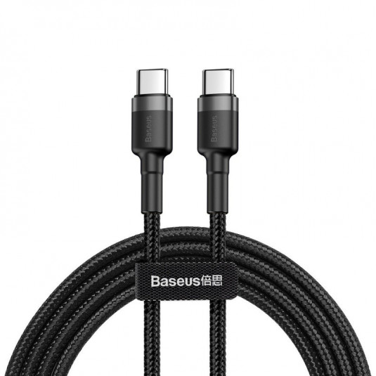 Кабел USB-C към USB-C BASEUS Cafule PD 2.0, QC 3.0, 60W, 200 см