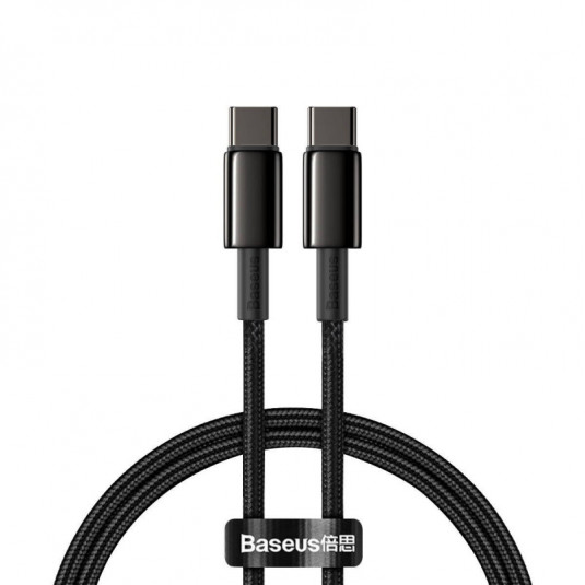 USB-C на USB-C кабел BASEUS Tungsten Gold, 100 W, 100 см